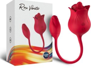 ARMONY - ROSA VIBRADOR ESTIMULADOR CLÍTORIS CON COLA 10 MODOS ROJO - Imagen 5