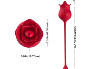 ARMONY - ROSA VIBRADOR ESTIMULADOR CLÍTORIS CON COLA 10 MODOS ROJO - Imagen 4