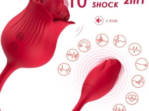 ARMONY - ROSA VIBRADOR ESTIMULADOR CLÍTORIS CON COLA 10 MODOS ROJO - Imagen 1