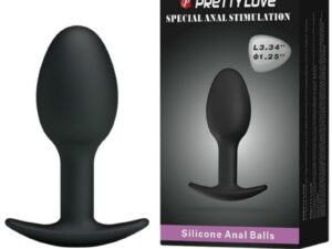 PRETTY LOVE - PLUG ANAL SILICONA 6.5 CM NEGRO - Imagen 1