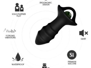 ARMONY - KYLIN DEDAL VIBRADOR  PLUG ANAL CONTROL REMOTO NEGRO - Imagen 3