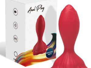 ARMONY - ROSA VIBRADOR  PLUG ANAL PEQUEÑO CONTROL REMOTO ROJO - Imagen 5