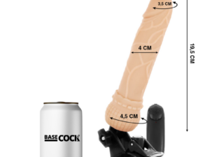 BASECOCK - VIBRADOR REALISTICO CONTROL REMOTO NATURAL 19.5 CM -O- 4 CM - Imagen 2