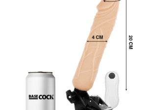 BASECOCK - VIBRADOR REALISTICO CONTROL REMOTO NATURAL 20 CM -O- 4 CM - Imagen 2