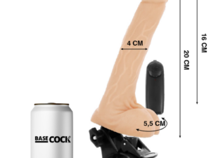 BASECOCK - VIBRADOR REALISTICO CONTROL REMOTO NATURAL CON TESTICULOS 20 CM -O- 4 CM - Imagen 2