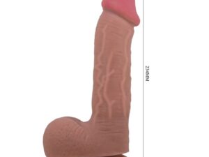 PRETTY LOVE - SLIDING SKIN SERIES DILDO REALÍSTICO CON VENTOSA PIEL DESLIZANTE MULATO 23.4 CM - Imagen 4