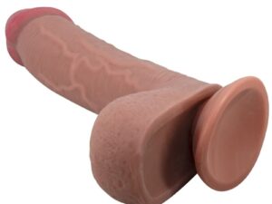 PRETTY LOVE - SLIDING SKIN SERIES DILDO REALÍSTICO CON VENTOSA PIEL DESLIZANTE MULATO 23.4 CM - Imagen 1