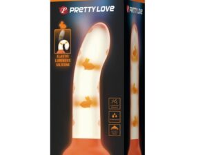 PRETTY LOVE - MAGICAL NIGHTFALL DILDO SIN VIBRACIÓN LUMINOSO NARANJA - Imagen 4