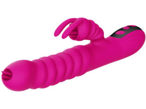 ARMONY - VIBRADOR MULTIFUNCION RABBIT DOBLE LENGUA EFECTO CALOR FUCSIA - Imagen 1