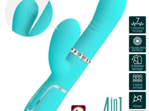 PRETTY LOVE - VIBRADOR PUNTO G MULTIFUNCIÓN VERDE AGUA - Imagen 3