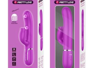 PRETTY LOVE - VIBRADOR RABBIT CON LICKING FUCSIA - Imagen 4