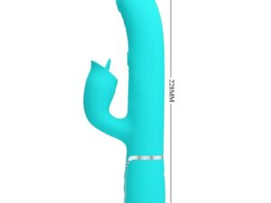 PRETTY LOVE - VIBRADOR RABBIT CON LICKING VERDE AGUA - Imagen 2