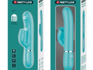 PRETTY LOVE - VIBRADOR RABBIT CON LICKING VERDE AGUA - Imagen 4