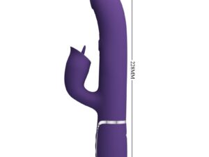 PRETTY LOVE - VIBRADOR RABBIT CON LICKING MORADO - Imagen 2