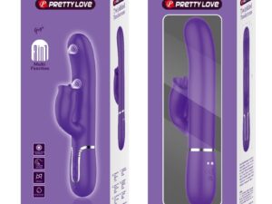 PRETTY LOVE - VIBRADOR RABBIT CON LICKING MORADO - Imagen 4