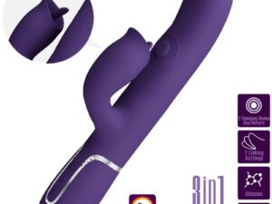 PRETTY LOVE - VIBRADOR RABBIT CON LICKING MORADO - Imagen 3