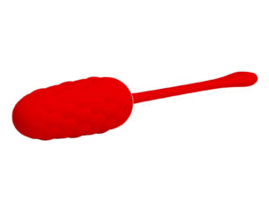 PRETTY LOVE - HUEVO VIBRADOR CON TEXTURA MARINA RECARGABLE ROJO - Imagen 4