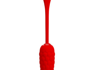 PRETTY LOVE - HUEVO VIBRADOR CON TEXTURA MARINA RECARGABLE ROJO - Imagen 5