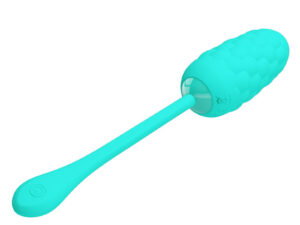 PRETTY LOVE - HUEVO VIBRADOR CON TEXTURA MARINA RECARGABLE VERDE AGUA - Imagen 2