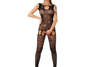 LIVCO CORSETTI FASHION - AMBROISE LC 17352 BODYSTOCKING CROTCHLESS NEGRO TALLA ÚNICA - Imagen 1