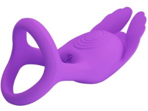 PRETTY LOVE - SILAS ANILLO VIBRADOR 7 VIBRACIONES SILICONA LILA - Imagen 3