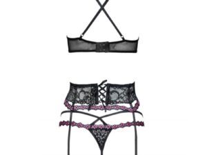 LIVCO CORSETTI FASHION - SNEHANA LC 90443 SUJETADOR + LIGUERO + PANTY NEGRO - Imagen 4