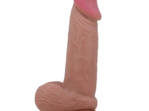 PRETTY LOVE - SLIDING SKIN SERIES DILDO REALÍSTICO CON VENTOSA PIEL DESLIZANTE MORENO 19.4 CM - Imagen 1