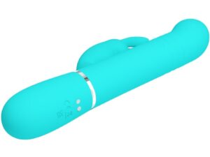 PRETTY LOVE - VIBRADOR COALE RABBIT PERLAS VERDE AGUA - Imagen 5