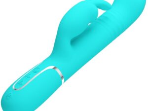 PRETTY LOVE - VIBRADOR COALE RABBIT PERLAS VERDE AGUA - Imagen 4