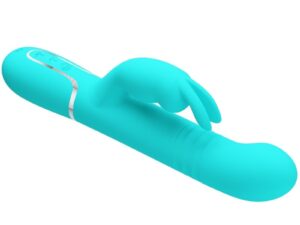 PRETTY LOVE - VIBRADOR COALE RABBIT PERLAS VERDE AGUA - Imagen 3