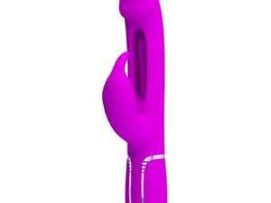 PRETTY LOVE - KAMPAS VIBRADOR RABBIT 3 EN 1 MULTIFUNCIÓN CON LENGUA FUCSIA - Imagen 1