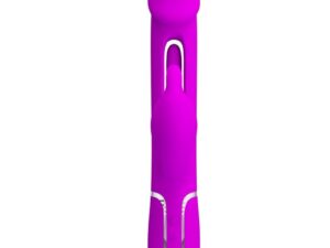 PRETTY LOVE - KAMPAS VIBRADOR RABBIT 3 EN 1 MULTIFUNCIÓN CON LENGUA FUCSIA - Imagen 2