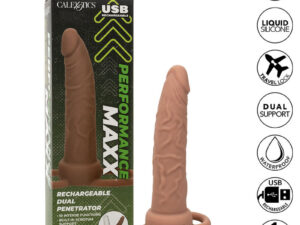 CALEXOTICS - PERFORMANCE MAXX DOBLE PENETRADOR RECARGABLE PIEL MORENO - Imagen 2