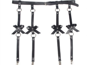 SUBBLIME - ARNÉS DE PIERNA CADENA CUERO NEGRO TALLA ÚNICA - Imagen 4