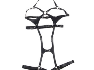 SUBBLIME - ARNÉS CUERPO ENTERO CON HEBILLAS CUERO NEGRO TALLA ÚNICA - Imagen 4