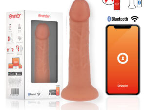 ONINDER - LARGE BOGOTÁ DILDO VIBRADOR 9 VELOCIDADES NATURAL 22 CM -O- 4.5 CM - APP GRATUITA - Imagen 2