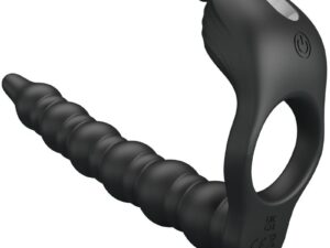 PRETTY LOVE - BLACKNEY ANILLO PENE CON PLUG VIBRADOR NEGRO