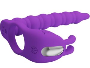 PRETTY LOVE - BLACKNEY ANILLO PENE CON PLUG VIBRADOR LILA - Imagen 3