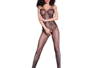 CHILIROSE - CR 4233 BODYSTOCKING CROTCHLESS NEGRO S/M - Imagen 3