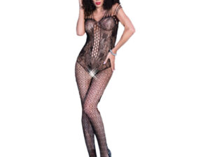 CHILIROSE - CR 4233 BODYSTOCKING CROTCHLESS NEGRO S/M - Imagen 1