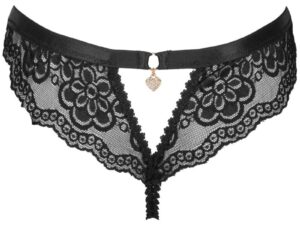 LIVCO CORSETTI FASHION - OKSURIN PANTY CON APERTURA NEGRO - Imagen 4