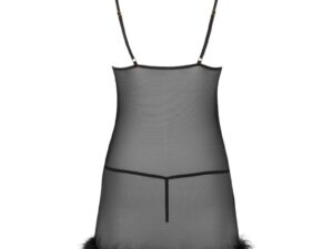 LIVCO CORSETTI FASHION - ZERUNAM SET BABYDOLL + TANGA NEGRO - Imagen 4