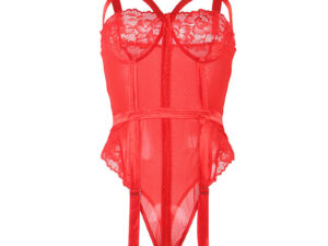 SUBBLIME - TEDDY CON LIGUERO DETALLE TIRAS PECHO ROJO S/M - Imagen 5
