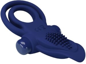 PRETTY LOVE - BRONSON DOBLE ANILLO CON VIBRACIÓN AZUL - Imagen 4
