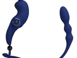 PRETTY LOVE - AYAD ANILLO VIBRADOR RABBIT CON PLUG AZUL - Imagen 2