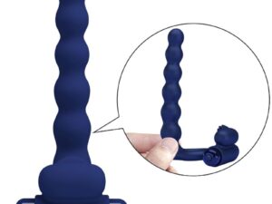 PRETTY LOVE - AJMAL ANILLO VIBRADOR CON PLUG AZUL - Imagen 5