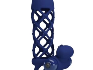 PRETTY LOVE - GIANN ANILLO VIBRADOR CON FUNDA DE SILICONA AZUL - Imagen 3