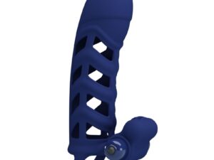 PRETTY LOVE - ALTAF ANILLO VIBRADOR CON FUNDA DE SILICONA AZUL - Imagen 4