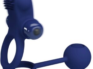 PRETTY LOVE - REMINGTON DOBLE ANILLO VIBRADOR CON PLUG AZUL - Imagen 4
