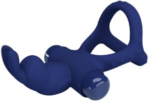 PRETTY LOVE - LUCHITO DOBLE ANILLO VIBRADOR RABBIT AZUL - Imagen 5